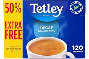 Tetley Decaf - 120 bolsitas - Té negro descafeinado