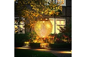 Linterna Solar de Globo Aerostático, Blumacht Linterna Solar Colgante para Exteriores, Linterna de Metal Decorativa Impermeable, Luces Solares para árboles, Patio, Jardín, Patio, Porche, Decoración