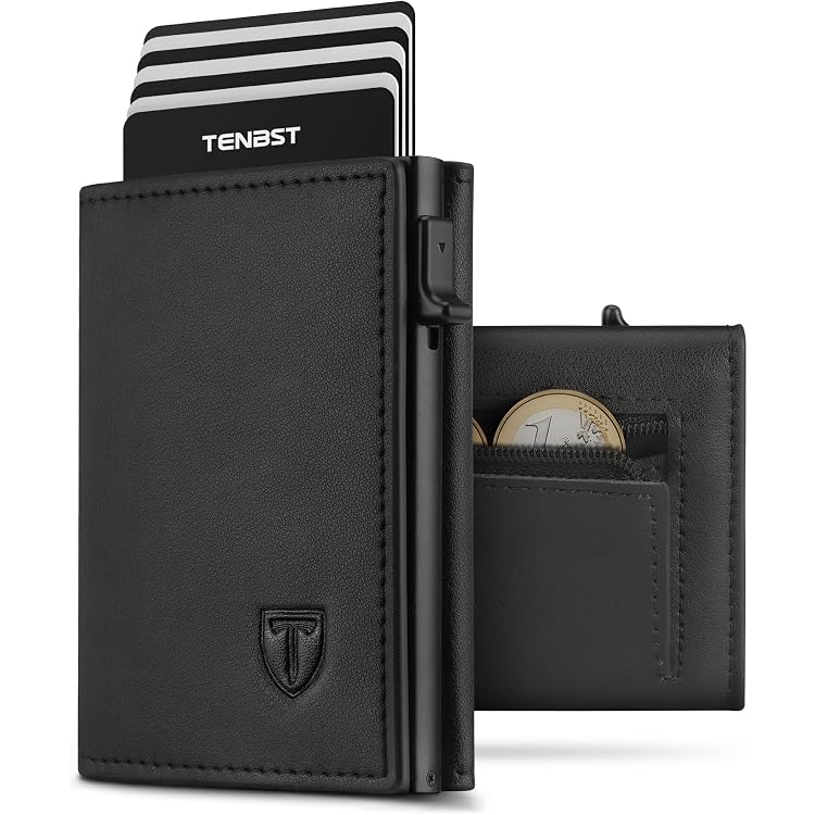 Portefeuille Homme Avec Fermeture Magnétique Et Protection RFID - Compartiments Billets, Pièces, Cartes - 4