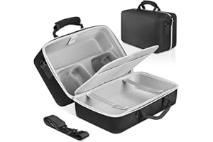 Nepagz Estuche Rígido de Transporte Compatible PS5 Slim 2023, Bolsa Protectora de Viaje para Consola Playstation 5 Slim(Disc/Digital), Controladores DualSense, Base y Otros Accesorios, Negro