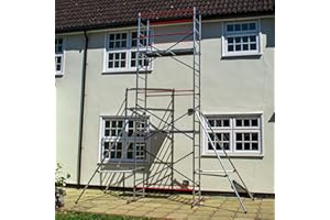 BPS ACCESS SOLUTIONS Home Master DIY Scaffold Tower | Aluminium at-Home Scaffolding | 150kg Load Capacity, Quick Assembly, Trapdoor Platform | 6m