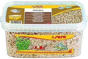 Sera Gravel Beige 2-4 mm 3.000 ml – Ghiaia Naturale Beige (Ø 2 – 4 mm) per Tutti Gli acquari d'Acqua Dolce e Marina