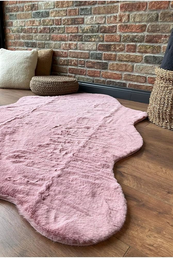 Tavşan Tüyü Post Peluş Ultra Yumuşak Post Puffy Cappuccino Pembe