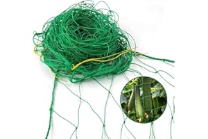 jiuzcare Filet à Plantes Grimpantes 1.8*1.8M Treillis Jardin Filet Support Plante Grimpante Filet PotagerTreillis Jardin Filet avec Grande Mailles Filet à Ramer pour Récolte Concombres, Tomate [Vert]