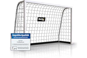 ‎RACETEX Racetex Fussballtore für Garten Kinder und Erwachsene [ENORM ROBUST] - Fußballtor Kinder mit Stabiler Stahlrahmen Front - Fußballtore inkl. Edelstahl Erdanker - Das Tor für den Garten