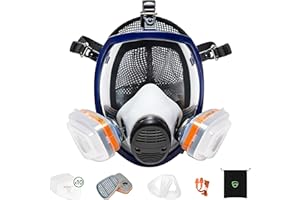 AirGearPro G-750 Máscara de Gas Completa Antipolvo | Mascarilla de Protección Respiratoria con Filtro A1P2 | Ideal para pintura spray, pulverización, lijado, productos químicos, bricolaje.