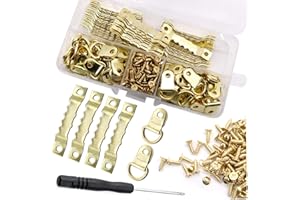 JIANGLIN 251 Bilderhaken mit Nägeln, Bildaufhänger Set, Satz Haken für Bilder, Robuste Bildaufhänger für Holzrahmen, Kunstwerke, Bilder, Uhren, Haken mit Nägeln für Wand und Holz, Tragfähigkeit 10-75 Pfund