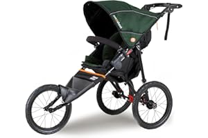 OUT N ABOUT Out ‘n’ About Nipper Sport Stroller - Jogging Pushchair - Newborn to 4 Years - Lightweight All-Terrain Buggy with Rain Cover Included - Running Buggy - Jogger Pram - Stroller in Sycamore Green