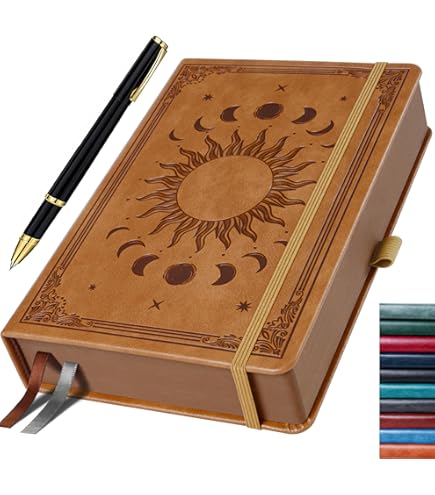 CSZYGZS Cahier Créatif Minimaliste A5192 Pages Pliable Avec Bloc - Notes élastique Pour Le Bureau, L'école, L'écriture à La Maison Et La Prise De Notes (Brun) En Destockage Et Reconditionné Chez