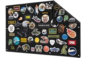 Yzpacc Panneau d'affichage de patches tactiques, Panneau pliable à surface en bouclette pour accrocher et ranger les patches militaires, de combat et de moral, destiné à l'armée et aux militaires