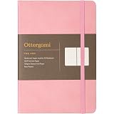 Dotted Notebook A5 | Luxury Bullet Dot Hardcover Journal | 150gsm Paper | The Pro by Ottergami (Pink)