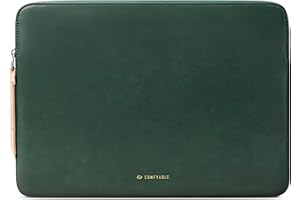 Etui Comfyable na laptopa ze skóry kompatybilne z 16-calowym MacBook Pro M4 2024 & 15-calowym MacBook Air M4 2025 M3 M2, Zieleń Południowoafrykańska