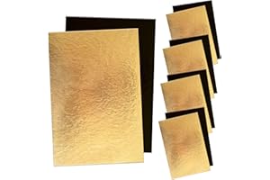 ScrapCooking - Kit de 5 Supports à Gâteaux - Carton Réversible Doré & Noir - 30 x 20 cm - Rectangulaire Pâtisserie Boulangerie - Fabriqués en France - 5197