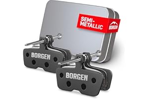 ‎BORGEN Borgen 2 pary okładzin hamulcowych rowerowych hamulców tarczowych – odpowiednie do kodu (2011-2014), kod R - półmetaliczne kompatybilne z okładzinami hamulcowymi AVID SRAM