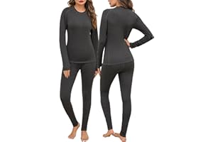 Terecey Conjunto Ropa Interior Térmica Mujer Funcional Conjunto Termico Mujer Invierno Ropa Interior Esquí Mujer Transpirable, Cálida y de Secado Rápido