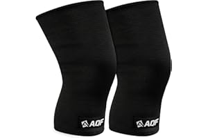 AQF Ginocchiere Palestra - Singolo, Doppio e Triplo Ginocchiere Powerlifting - Ginocchiere Uomo e Donna, Knee Support for Stacchi, Squat, & Pallavolo
