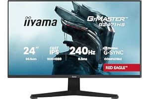 iiyama Ecran Fast IPS G-Master Red Eagle, G-Sync Compatible, 1920x1080@240Hz, 350cd/m², 2X HDMI, DisplayPort, 0.4ms (MPRT), Speakers, Black Tuner