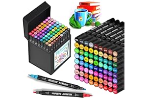 Melifluo Alkohol Stifte,72 Filzstifte Alkohol Marker,Twin Markerfilzstifte für Erwachsene Künstler Zeichnen, Malen, Illustration