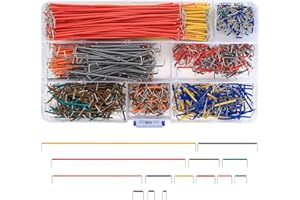 HAOCHEN 840 pezzi Jumper Breadboard Wires Filo Assorted Kit, U Shape Breadboard Jumper Maschio a Maschio, Ponticelli per Cavi per Tagliere