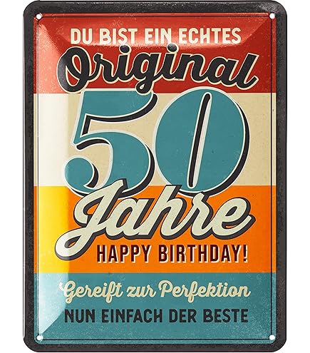 1976 Cadeau 50e Verjaardag Man, Tinnen Bord Zacht Behandelen Oldtimer