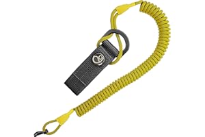 GANZOO Câble spiralé, porte-clés élastique en paracorde, lanière, lanière de clé, sangle de verrouillage extensible, soutienRSG avec mousqueton