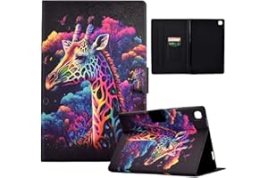 LSPCASA Tablet Case Compatible With Samsung Galaxy Tab S6 Lite 10.4 SM-P610/P615 Stand Samsung Galaxy Tab S6 Lite Case Protective Shell S6 Lite Cover With Card Slots Giraffe