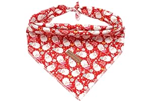 Elegant little tail Hundebandana, Weihnachts-Hundeschal Urlaub Lätzchen Schal Waschbar Quadratisch Hund Schal Einstellbar Hund Kerchief für kleine mittlere große Hunde