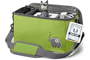 Fantifant Musicbox Bag for Toniebox in Mamba Green [+ Mesh Bag for Tonies ] FLEXIBLE TRANSPORT BAG FOR TONIEBOX I For Tonies Starter Set, Figures and Accessories I Made with recycled PET