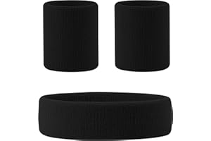 HANERDUN Sport Stirnband Herren Damen Schweißbänder Kopf Stirn Frottee Kopfband Sport für Laufen Fahrrad Joggen Tennis Fußball