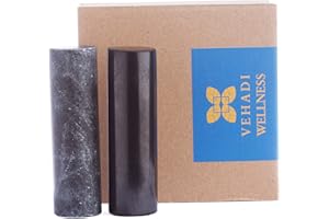VEHADI WELLNESS 2 Armonizadores - Piedra Shungit y Piedra de Jabón (Steatite),10x3 cm, Set Regalo Mujer, Set Regalo Hombre, Equilibrio Energético y la Meditación, Piedras Energéticas, Auténtico Shungit de Karelia