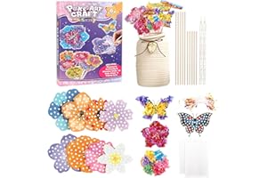 Ledebouk Lavoretti Creativi per Bambini di 5 6 7 8 anni,Set Fai Da Te per Bambini Dai 6 Ai 4 Ai 5 Anni, Fai Da Te per Bambine con Fiori e Paillettes Artigianato,Giochi Creativi Lavoretti Bambina