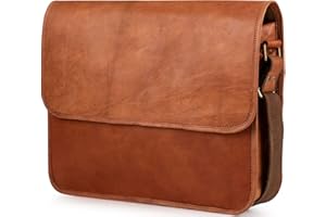 Berliner Bags Borsa a Tracolla in Pelle Ghent Borsa Messenger Ventiquattrore Uomo Donna Vintage Marrone