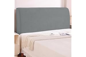 Ystyle Copri Testiera Letto, Copri Spalliera Letto Matrimoniale/Singolo Elasticizzata, Copertura Testata Letto Matrimoniale Lavabile, Headboard Cover Antipolvere Universale(180CM, Grigio Chiaro)