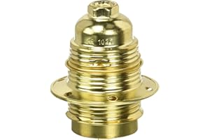 ‎ELECTRALINE Electraline 71129 Gwintowane gniazdo żarówki E27 z 2 pierścieniami mosiądz