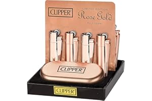YOOZENA - Clipper - Mechero elegante de color metalizado mate «Metal Rose Gold» en caja de regalo