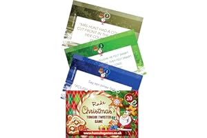 Hannah's Games RUDE TONGUE TWISTERS Christmas Game Cards innuendo, secret Santa, work do, colleagues, Xmas Eve Box, Car Journey, Table, Work Party Do