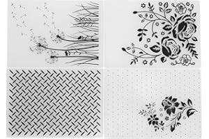 YEmirth 4-teilige Prägeschablone, Kunststoff Vorlage Handwerk Karte, Kunststoff-Prägeordner, DIY-Kartenherstellung, Scrapbooking, Prägeschablone, Papierhandwerk