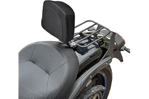 TAZGANTAX Moto Poggiaschiena conducente Portapacchi posteriore compatibile con Vulcan S VN EN 650 VN650 EN650 2015 2016 2017 2018 2019 2020 2021 2022 2023 Rider Cuscino posteriore in pelle