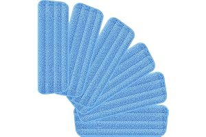 Enigma Ersättningsmoppar för Spraymopp S1, 6-pack Refill för djuprengöring, Tvättbara mikrofiberdukar för våt- och torrengöri