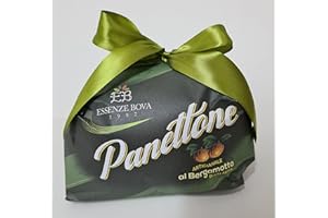 ESSENZE BOVA 1997 Panettone artigianale con crema di bergamotto da 1 kg (Confezione da 1) (senza canditi ed uvetta)