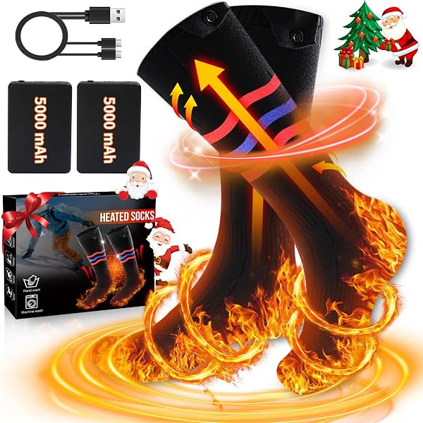 Chaussette chauffante a batterie avec télécommande | Mes Deux Chaussettes