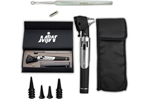 MJW Mini otoscopio tascabile a fibra ottica con dispositivo a LED extra sostituibile per uso domestico otoscopio portatile