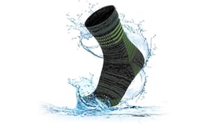 RANDY SUN Chaussettes en Laine Mérinos Hautes Imperméables pour Femmes Hommes Etanche Respirant Résistant au Froid,Sports de Plein air Nautiques vélo Randonnée Aviron Moto Chasse pêche ski,1 Paire