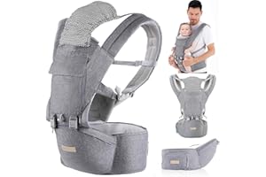 KISDREAM Babytrage Neugeborene ab Geburt 9-in-1 Babytrage Ergonomische Kindertrage mit M-Sitz, verstellbarer Gürter, Atmungsaktiv, perfekt Baby Tragegurt für Reisen, Spaziergänge, geeignet für 3–36 Monate