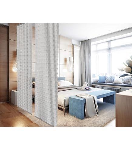 Pannelli Divisori In Plastica | 12 Pezzi 40x40 Cm Per Stanze, Bianco - Foto 3