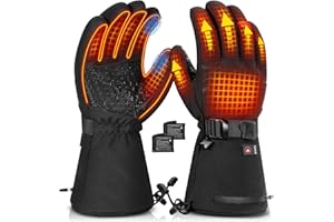 ‎JEMULICE JEMULICE Beheizte Handschuhe Damen und Herren, Beheizbare Handschuhe mit 7.4V 3000mAh Elektrisch Wiederaufladbare Batterie, Heizhandschuhe Ski, Warme Handschuhe für Winter Snowboard Wandern Radfahren