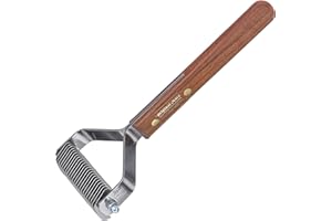 Mars 22-Blade Coat King Rake, Wide: Dog Grooming Brush for Coarse Hair