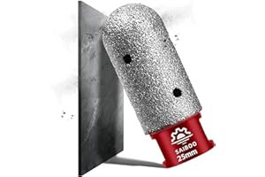 SAIBOO Fresa de Diamante 25mm Broca de Fresado para Baldosas para Agrandar dar Forma y Esmerilar Agujeros en Cerámica Azulejos Porcelana Mármol Granito Encimera de Piedra (M14 Rosca)