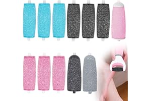 CINSERSR 12 Piezas Repuesto para Eliminar Callos Compatible con Scholl,Rollos de Repuesto Compatible con Scholl Velvet Smooth, Kit de Cuidado Pies para Eliminación Costras y Pedicura