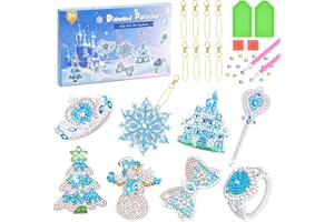 FLNLANO Gifts for 5 6 7 8 9 10 Year Old Girls: Arts and Crafts for Kids Age 7-12 Diamond Art Painting Keyrings Craft Kits for Kids, Frozen Toys Crafts Gifts for Girls Boys Age 5-8 Birthday Christmas Presents